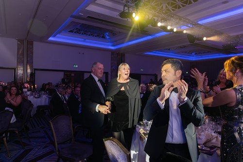 Kate Allen receiving Lifetime Achievement Award